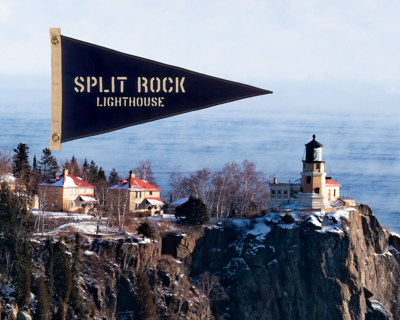 Split Rock Lighthouse x MN Historical Society - Stencil Pennant - Green