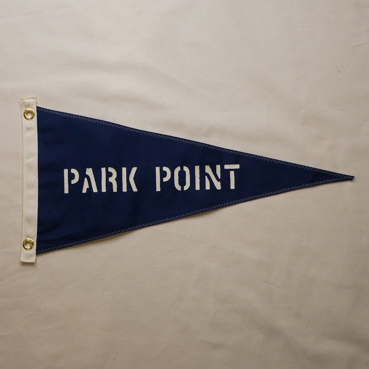 Park Point - First Edition, Hand-Stenciled Pennant - Navy