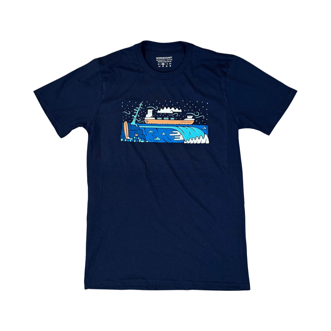 Camp Surf Organic Tee - Navy
