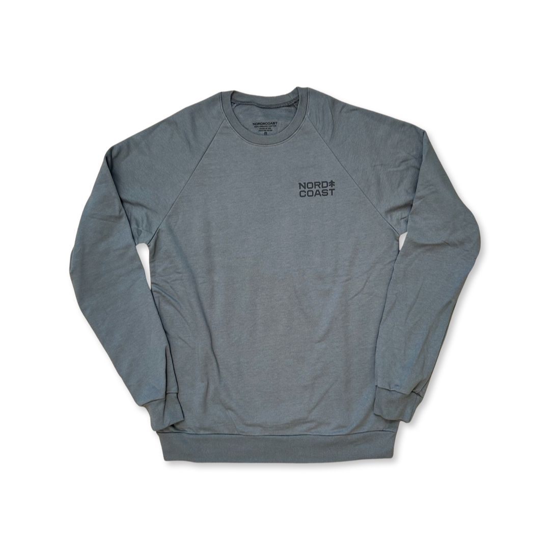 Shore Meets Sky Organic Mid-Weight Crewneck - Blue / Navy