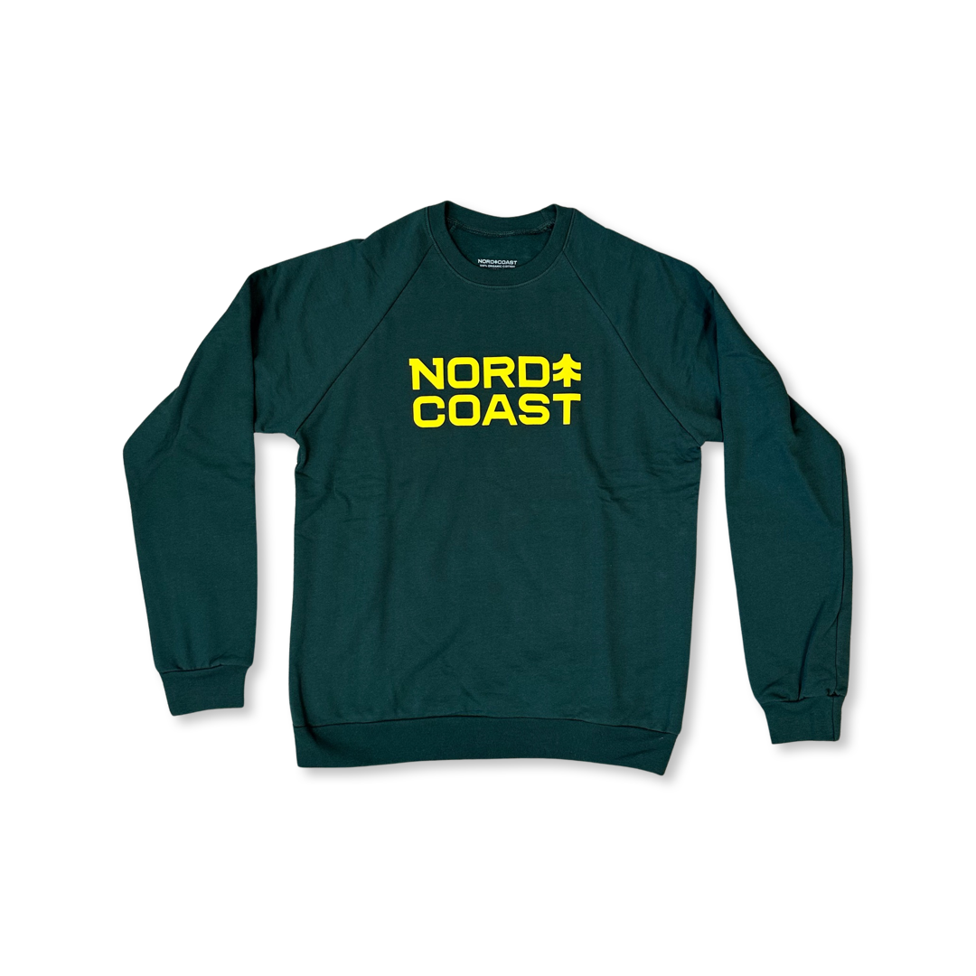 Classic Organic Mid-Weight Crewneck - Bay Green / Gold
