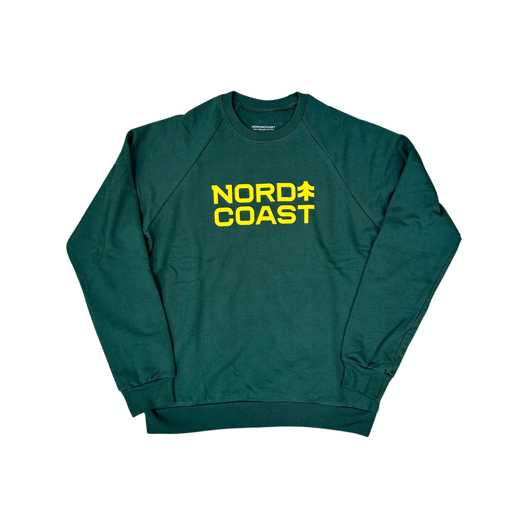 Classic Organic Mid-Weight Crewneck - Bay Green / Gold