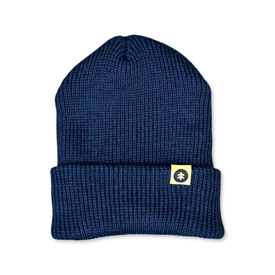Lone Tree Beanie - Great Heron Blue (Thick Merino Wool)