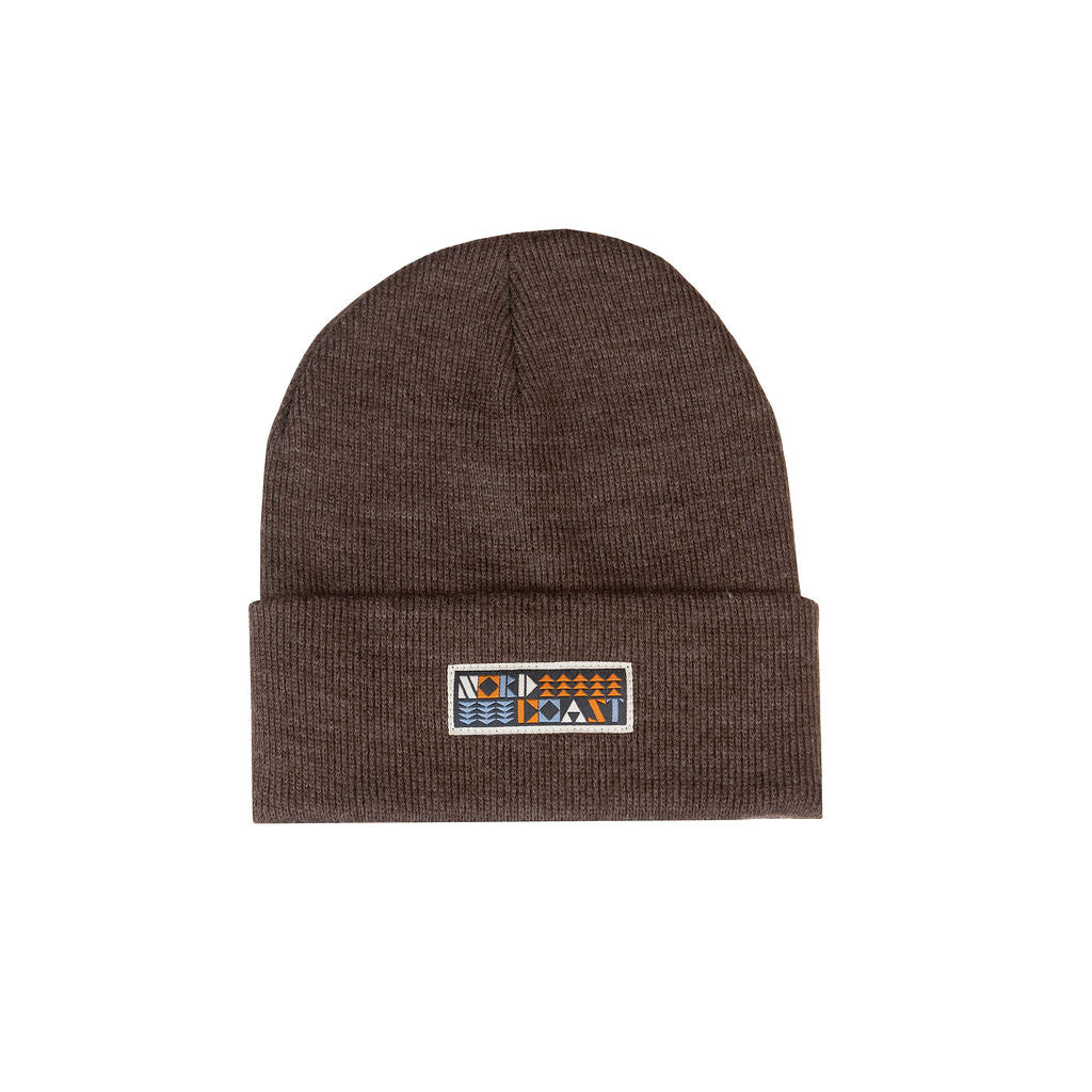 Norse Quilt Beanie - Dark Brown Heather (Acrylic)