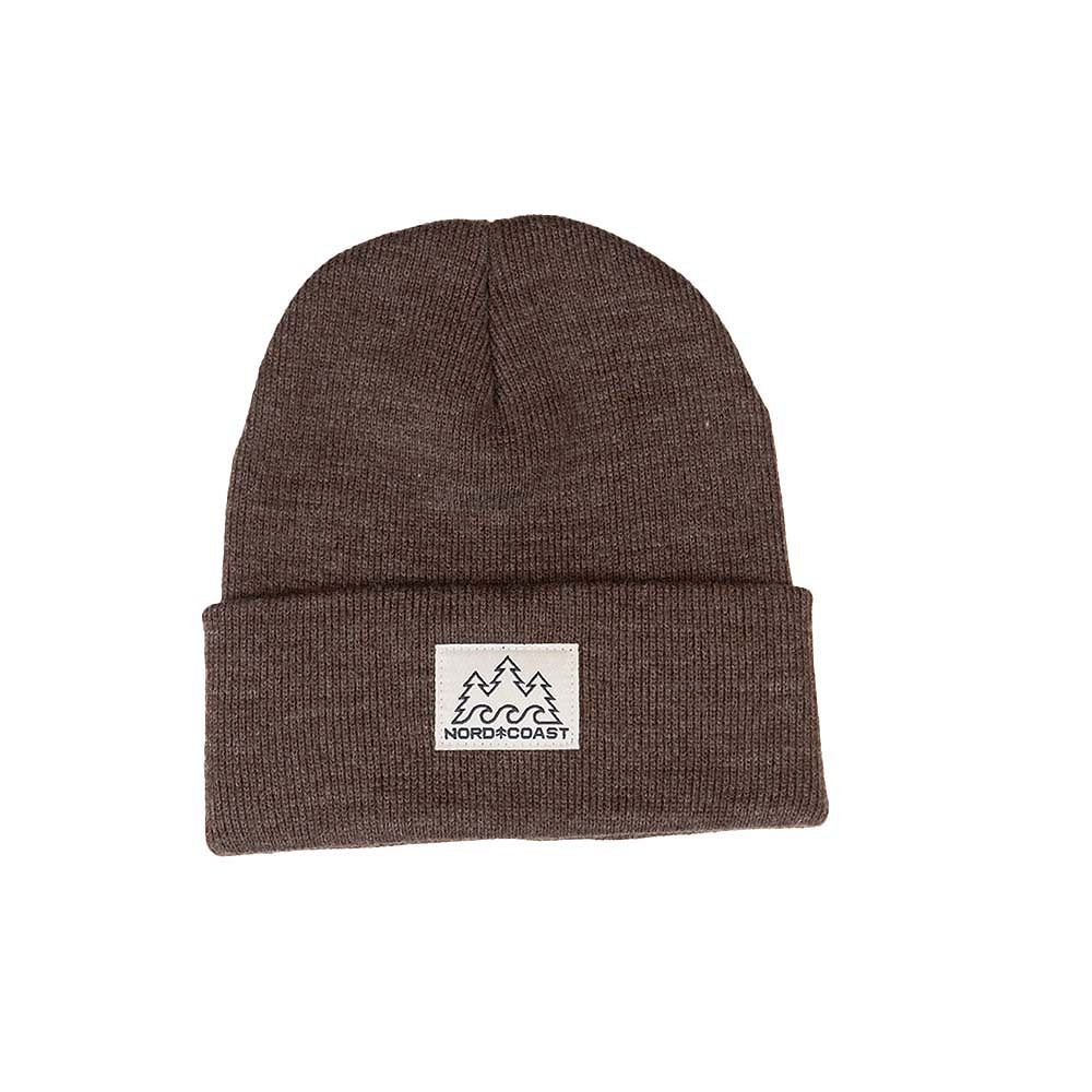 Three & Three Beanie - Dark Brown Heather (Acrylic)