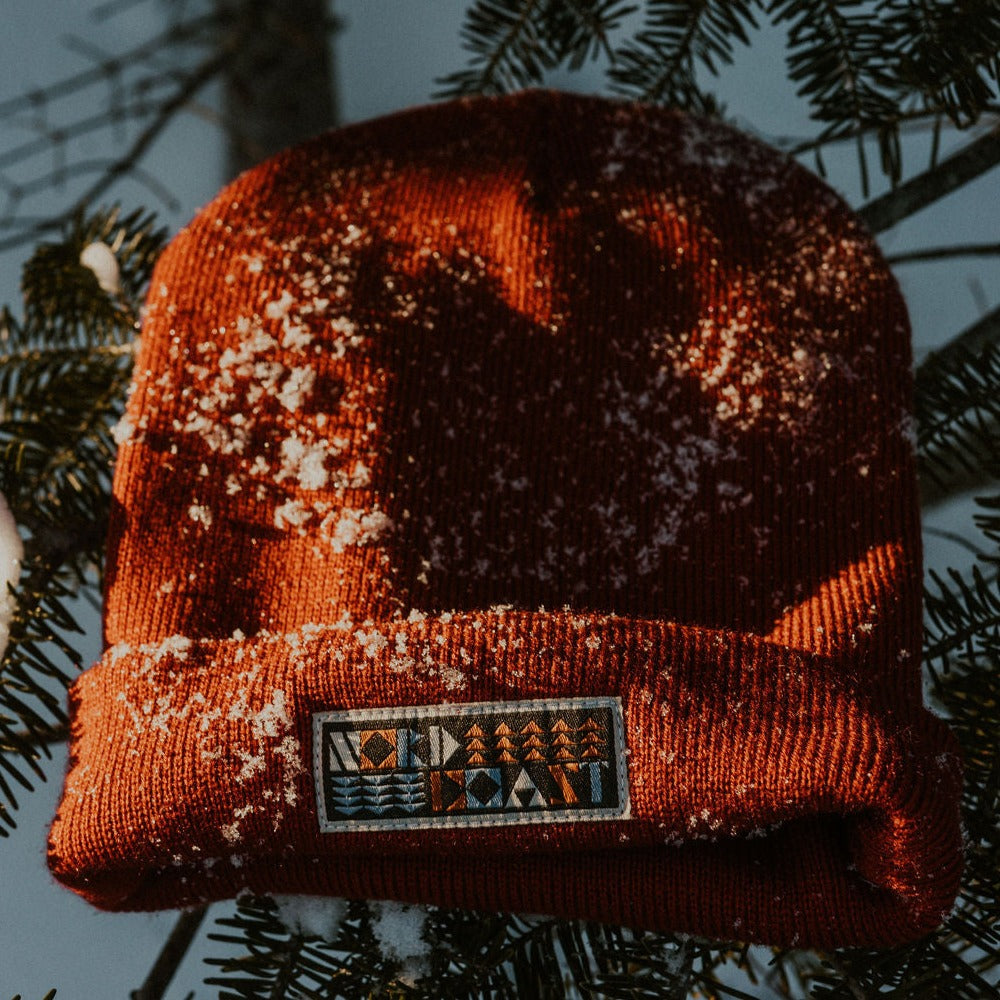 Norse Quilt Beanie - Palisade Red (Acrylic)