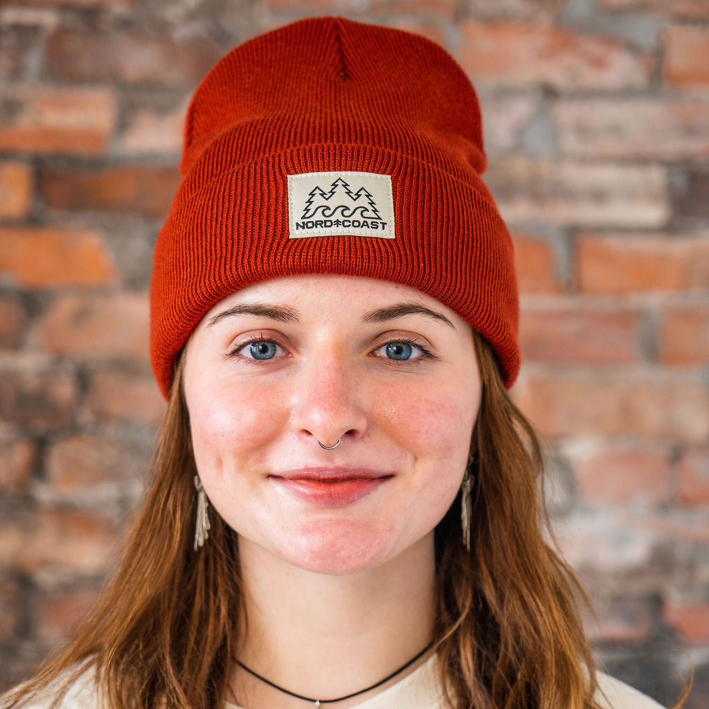 Three & Three Beanie - Palisade Red (Acrylic)