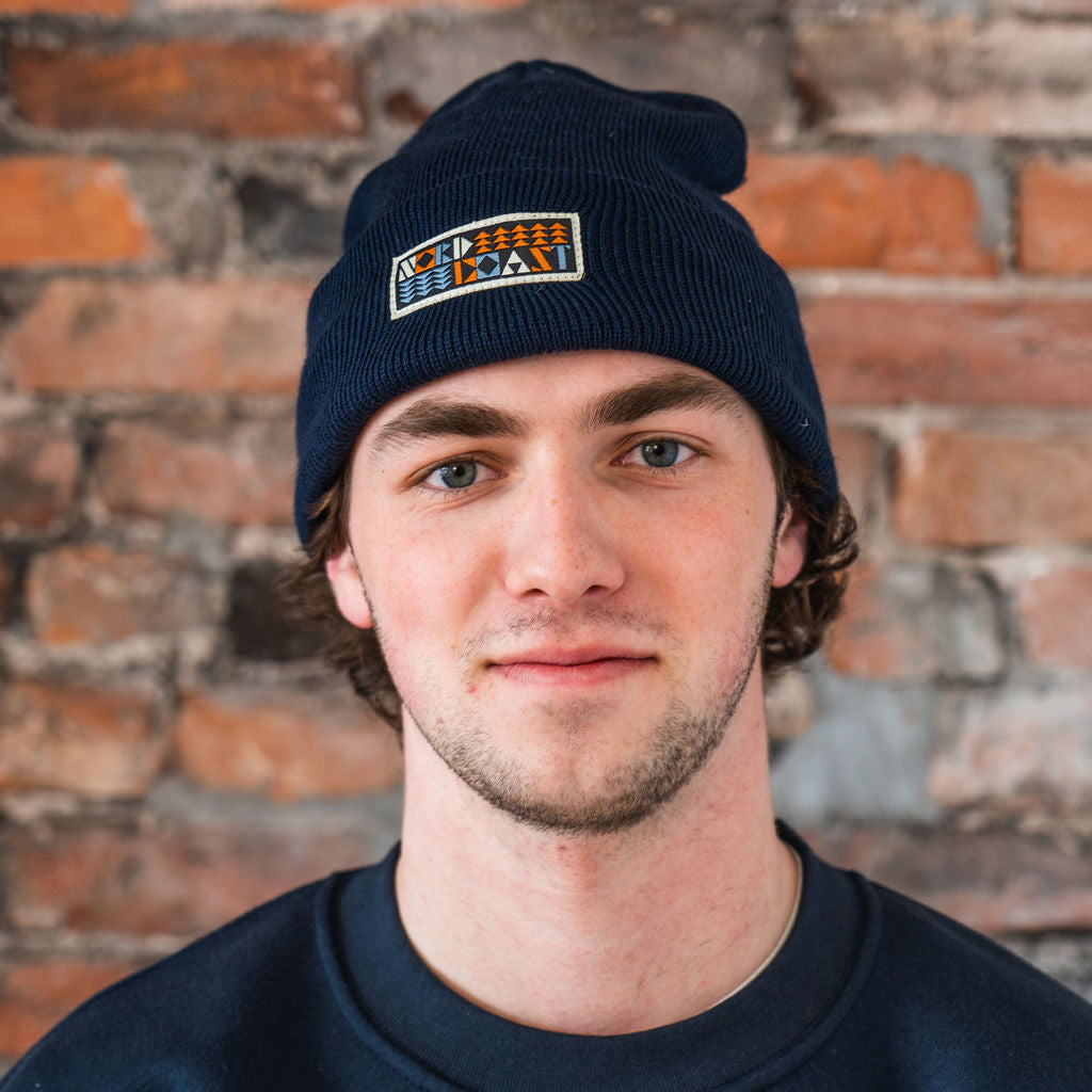 Norse Quilt Beanie - Navy (Acrylic)