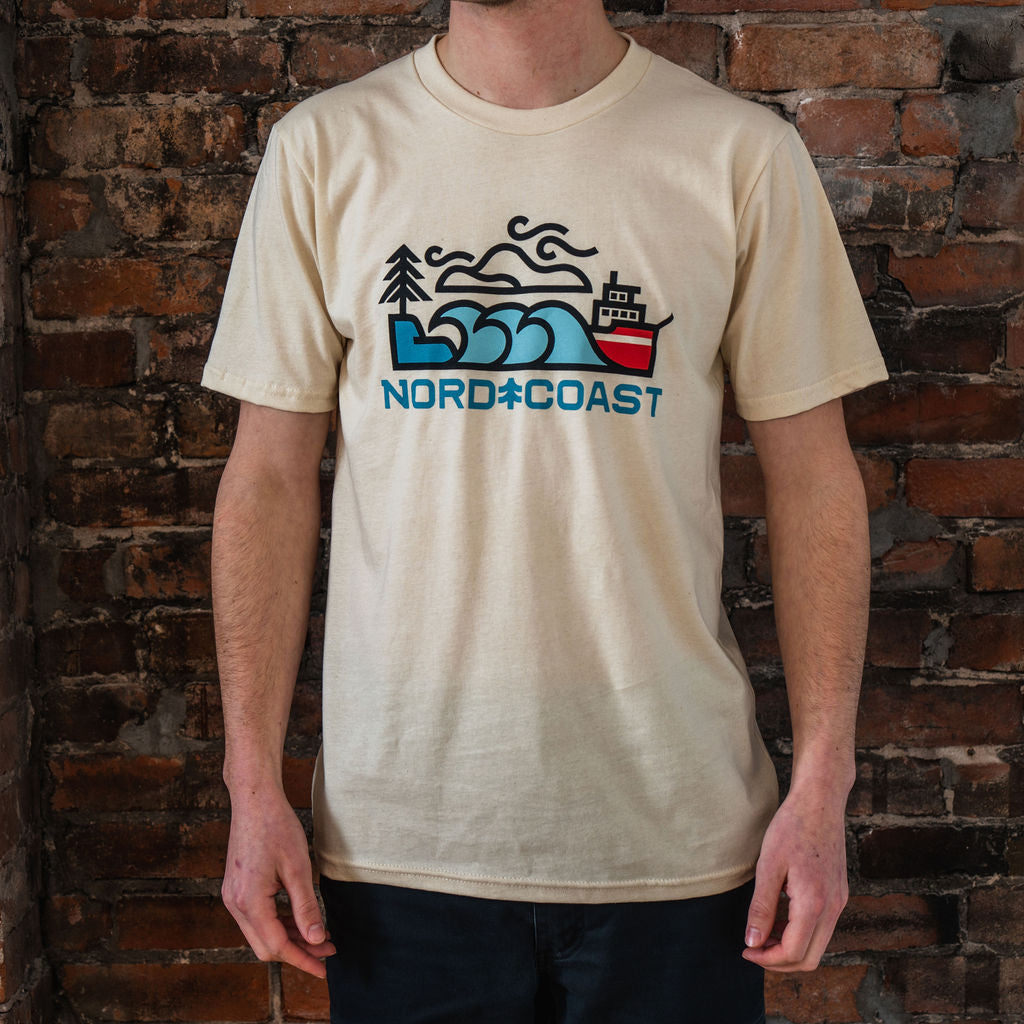 Lake Freighter Organic Tee - Natural Cream