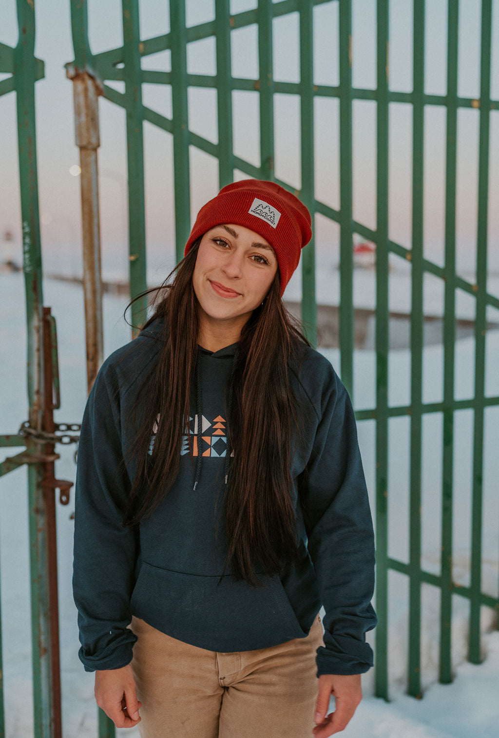 Three & Three Beanie - Palisade Red (Acrylic)