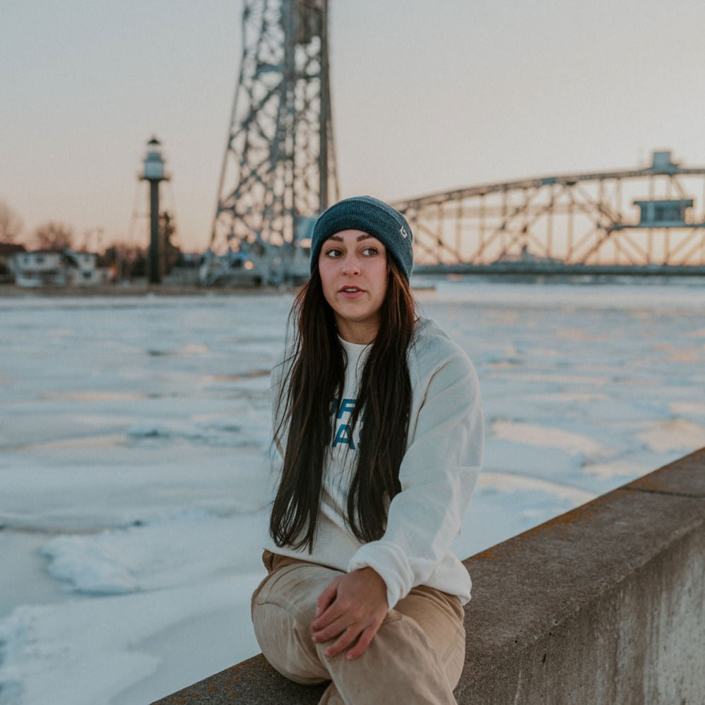 Lone Tree Beanie - Great Heron Blue (Recycled Wool)
