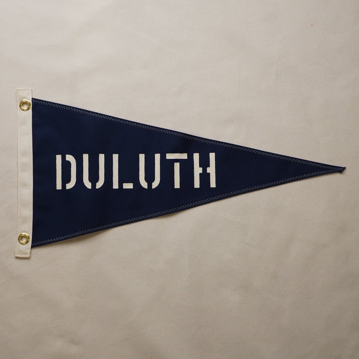 Duluth - First Edition, Hand-Stenciled Pennant - Navy