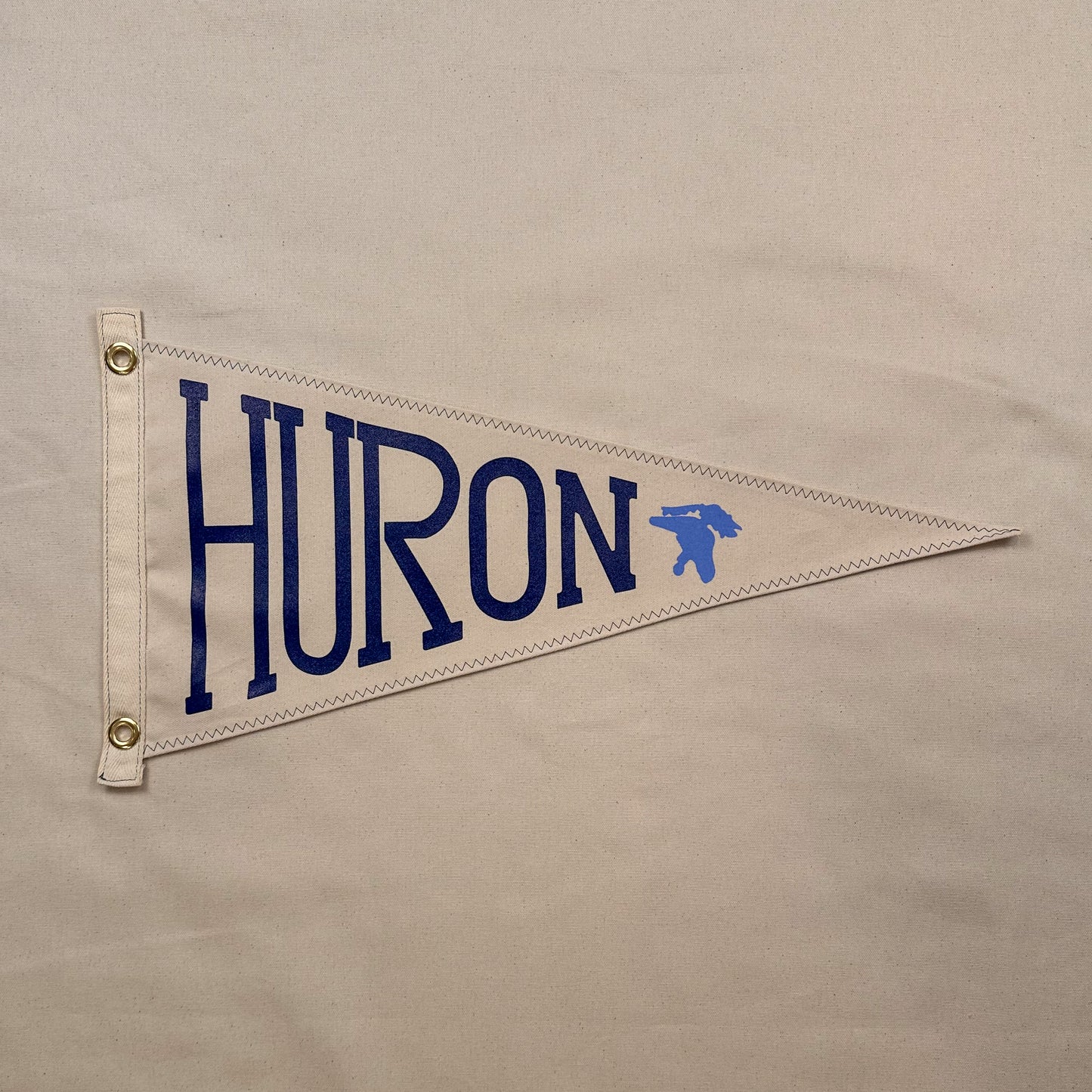 Lake Huron - Canvas Graphic Pennant (Natural)