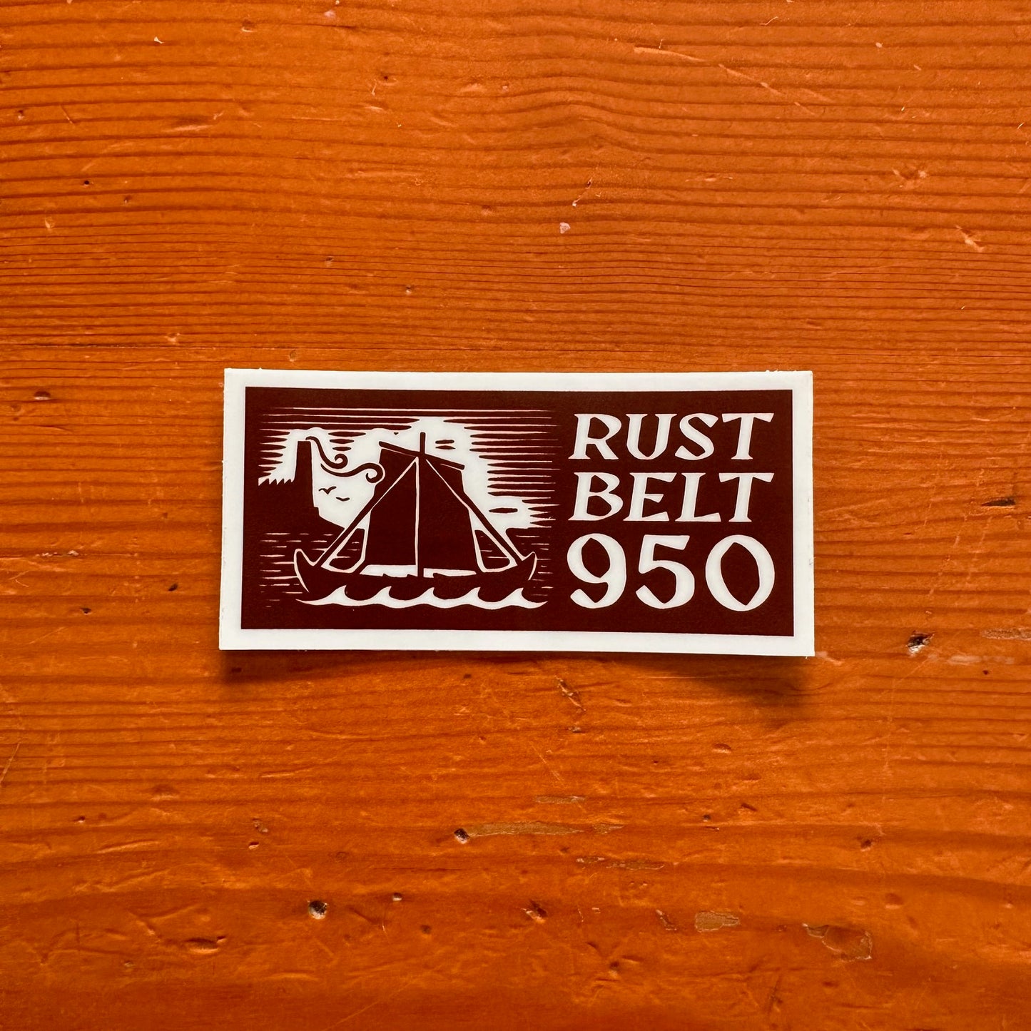 Rust Belt 950 Sticker - 3x1.5 inches