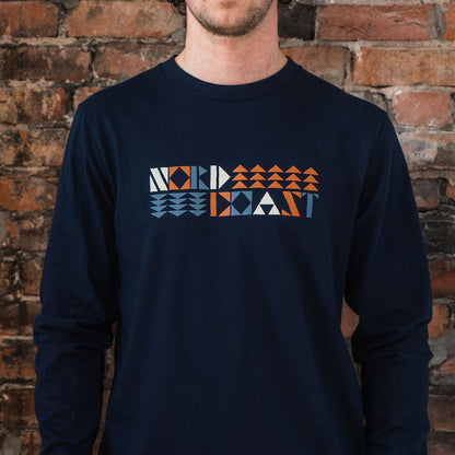 Norse Quilt Organic Long Sleeve Tee - Navy